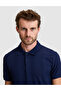 Navy Blue Slim Fit Buttoned Polo Collar T-Shirt 50310233-Vr033 - 2