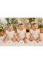Baby Girl Front Snap Fastener Jumpsuit with Elastic Legs - 2