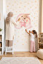 Pastel Rainbow and Rabbit - Premium Girl's Wall Sticker Set with Star Figures