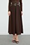 Belted Pleated Maxi Skirt - 6