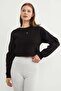 3 Thread Crop Sweatshirt with Heart Accessories - 5