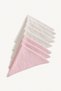 100% Cotton 10-Pack Powder Pink-Sand Beige 4-Layer Muslin Baby Mouth Wipes 25 X 25 cm - 3