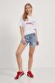 Women's Chinese Lettering Printed Short Sleeve White Loose T-Shirt - 3
