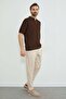 Half Zip Polo Collar Knitwear T-Shirt - 3