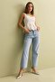 High Waist Jeans with Stones - 2