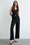Front-Tie Textured Vest Set 2-Piece Set - 2