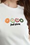 Fruit Embroidered Crew Neck T-Shirt - 6