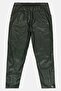 Women Skinny Fit Solid Slit Hem Pants, Army Green - 2