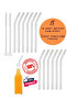 Set of 12 Glass Straws and 2 Cleaning Brushes 1stQuality / 9 Mm - 2