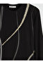 Original Oval Collar Patterned Blouse - 6