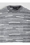 Esvab • Modern & Distinctive Zero Roba Collar Striped Loose Fit Women's Knitwear Sweater - 7