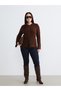 Two Mt Shop Quality Soulife Brown Knitwear Plain Women's Cardigan - 3
