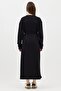 V-Neck Long Sweatshirt Black - 6