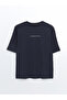 Original Oval Collar Printed Oversize Women's T-Shirt - 5