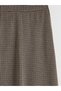 Plaid A-Line Skirt with Elastic Waistband - 6