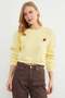 3 Thread Strawberry Embroidered Crop Sweatshirt - 3