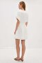 Belted Linen Look Mini Dress - 8