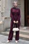Belted Plum Double Set - 5