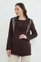 Scarf Detailed Shoulder Padded Blazer Jacket - 6