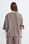Single Button TENCEL™ Fabric Oversized Jacket - 8