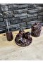 طقم حمام من رخام الكرز من Elazığ مكون من 7 قطع – أناقة من الحجر الطبيعي - 5