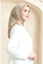 وشاح كريستال مسطح 70252-17 بيج - 2