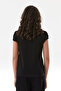 Embroidered F Letter Crested Girl's Blouse - 5