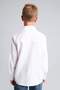 Polo Collar Oxford Long Sleeve Basic Plain White School Shirt Boy T8854A621Au - 5