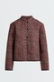 100% cotton quilted mandarin collar jacket - 5