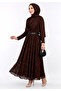 Sendi Blouse Set with Gathered Front Skirt, Belt Pieces, Flocked, Lace Pieces