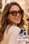 Women's Uv400 Geometric Brown Sunglasses 23063 C3Light Color Glass