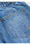 Boy's open denim drawstring waist curled hem denim pants - 3
