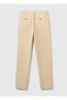 Men's Beige Slim Fit Chino Trousers - 2