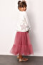 Dried Rose Girl's Long Tulle Skirt - Mindy - 2