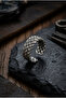 Geometric Spiral Rope Weave Antique Special Design Masculine Adjustable Men's Ring