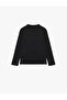 Modal Blend Long Sleeve Mock Neck Basic T-Shirt - 5