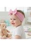 Baby Girl Children's Bow-Tie Hairband, 100% Cotton Combed Cotton, Non-Slip, Ultra Flexible Soft Headband - 2