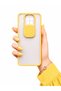 Xiaomi Mi 10t Lite 5g Compatible Case with Sliding Camera Protection Matte Lens Phone Case - Yellow