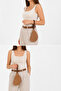 Straw Clutch Bag Sea Shell Shape Women's