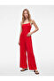 Wide Leg Drawstring Jumpsuit with Rope Straps