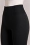 Black High Waist Tights with Wide Elastic Detail on the Belt - 2