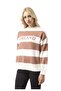 Wp263 Women's Knitted Sweater - Striped Sweater with Front Print by'Iceland Copenhagen Studios' - 2