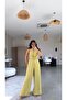 Oil Green Crepe Fabric Tied Premium Jumpsuit - 3