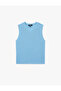 Crew Neck Sleeveless Knitwear Blouse - 5