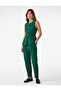Slim Fit Jeweled Buttoned Crew Neck Belted Peplum Vest