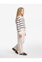 Long Sleeve Embroidered Oversize Striped Polo Collar Sweatshirt - 2