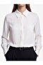 Crepe Fabric Buttoned Classic Collar Long Sleeve Shirt - 5