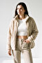 Women's Oversize Zippered Teddy Plush Cardigan