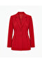 Red Blazer Jacket with Detailed Cuffs