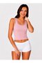 Women's Thick Strap Camisole Ribbed Cotton Undershirt - 2